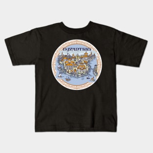 Constantinople, Byzantium city hand draw medieval illustration Kids T-Shirt